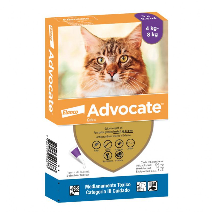 Advocate Gatos 8 Kg ( Una Pipeta ) Advocate Gatos 8 Kg ( Una Pipeta )